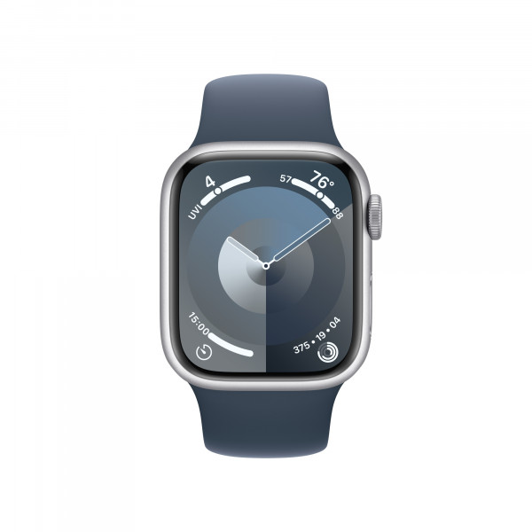 Фото - Смарт-часы Apple Watch Series 9 GPS 41mm Silver Aluminium Case with Storm Blue Sport Band - S/M