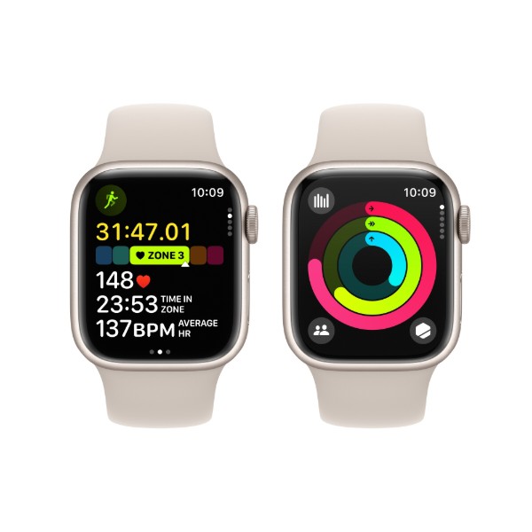 Фото - Смарт-часы Apple Watch Series 9 GPS 41mm Starlight Aluminium Case with Starlight Sport Band - S/M