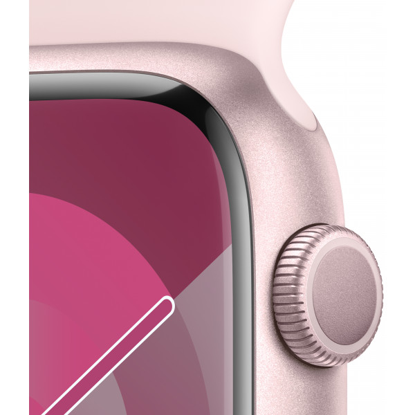 Фото - Смарт-годинник Apple Watch Series 9 GPS 41mm Pink Aluminium Case with Light Pink Sport Band - S/M
