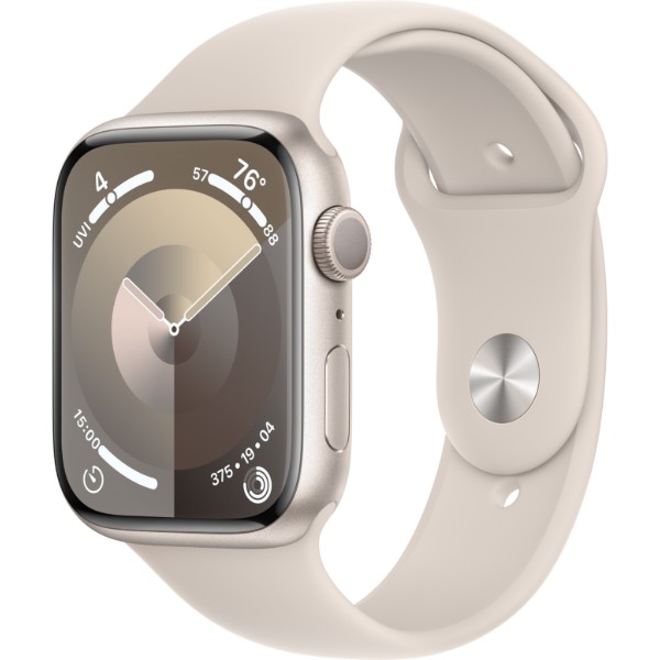Фото - Смарт-часы Apple Watch Series 9 GPS 45mm Starlight Aluminium Case with Starlight Sport Band - M/L