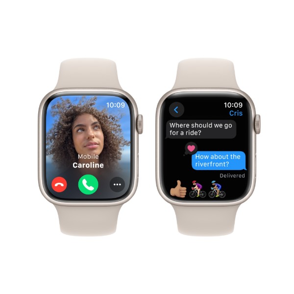 Фото - Смарт-часы Apple Watch Series 9 GPS 45mm Starlight Aluminium Case with Starlight Sport Band - M/L