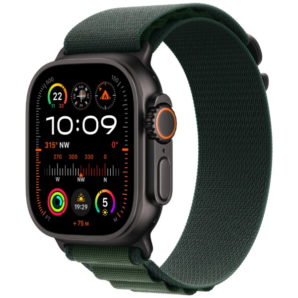 Фото - Смарт-годинник Apple Watch Ultra 2 GPS 49mm Black Titanium Case with Dark Green Alpine Loop - Small Фото - Смарт-годинник Apple Watch Ultra 2 GPS 49mm Black Titanium Case with Dark Green Alpine Loop - Small