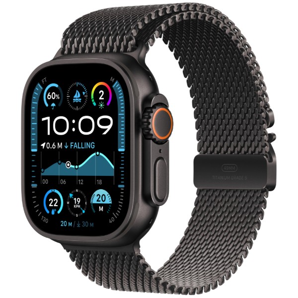 Фото - Смарт-годинник Apple Watch Ultra 2 GPS 49mm Black Titanium Case with Black Titanium Milanese Loop - M