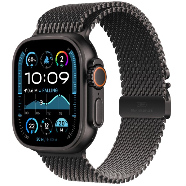 Фото - Смарт-годинник Apple Watch Ultra 2 GPS 49mm Black Titanium Case with Black Titanium Milanese Loop - L