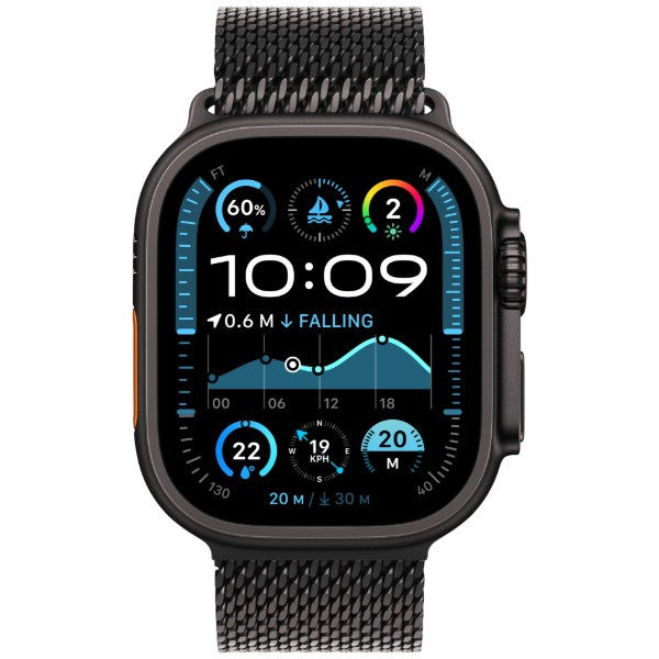 Фото - Смарт-годинник Apple Watch Ultra 2 GPS 49mm Black Titanium Case with Black Titanium Milanese Loop - M