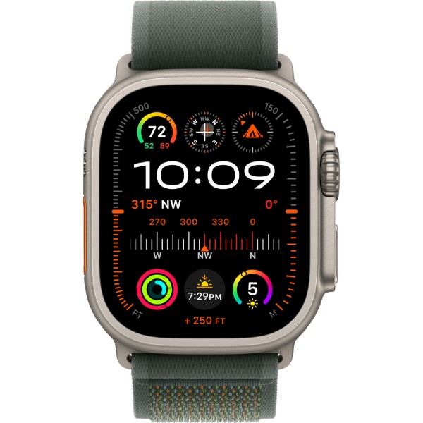 Фото - Ремінець для смарт-годинника Apple 49mm Green Trail Loop - S/M - Natural Titanium Finish (MXTN3ZM/A) Фото - Ремінець для смарт-годинника Apple 49mm Green Trail Loop - S/M - Natural Titanium Finish (MXTN3ZM/A)