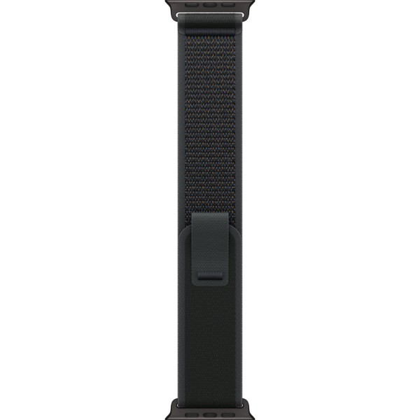 Фото - Ремінець для смарт-годинника Apple 49mm Black Trail Loop - S/M - Natural Titanium Finish (MXTQ3ZM/A)