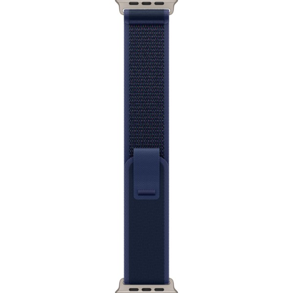 Фото - Ремінець для смарт-годинника Apple 49mm Blue Trail Loop - M/L - Natural Titanium Finish (MXTW3ZM/A)