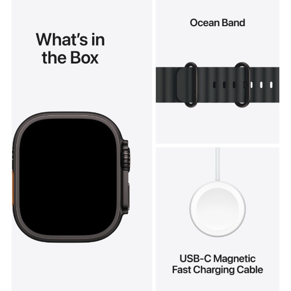 Фото - Смарт-годинник Apple Watch Ultra 3 GPS + eSIM 49mm Black Titanium Case with Black Ocean Band