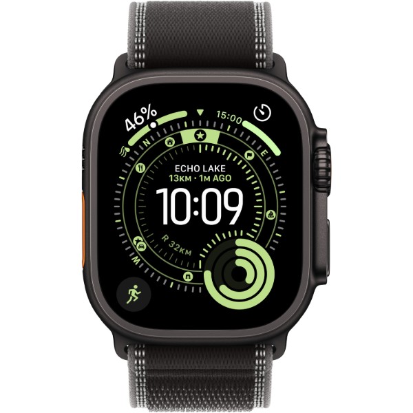 Фото - Смарт-часы Apple Watch Ultra 3 GPS + eSIM 49mm Black Titanium Case with Black/Charcoal Trail Loop - M/L