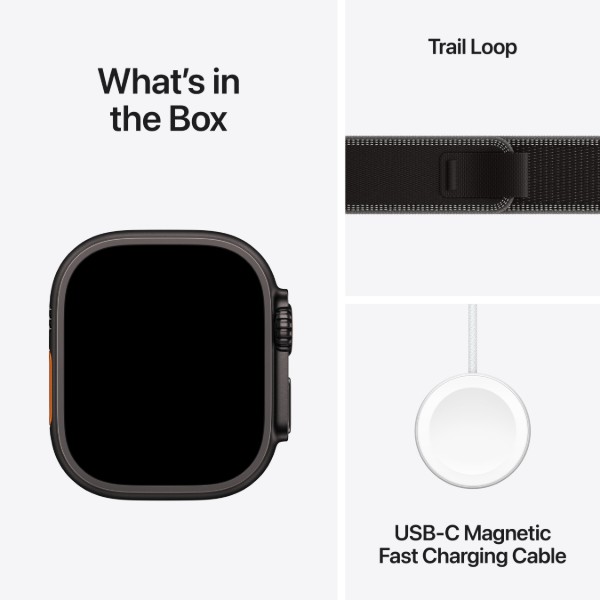 Фото - Смарт-часы Apple Watch Ultra 3 GPS + eSIM 49mm Black Titanium Case with Black/Charcoal Trail Loop - M/L