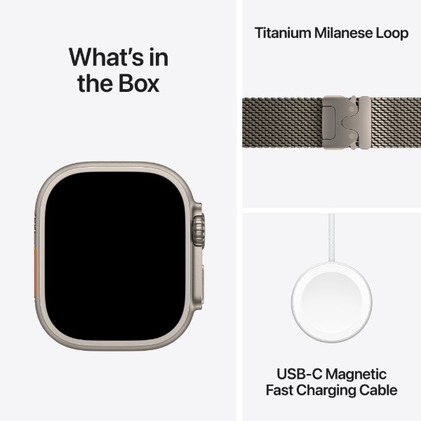 Фото - Смарт-часы Apple Watch Ultra 3 GPS + eSIM 49mm Natural Titanium Case with Natural Titanium Milanese Loop - L