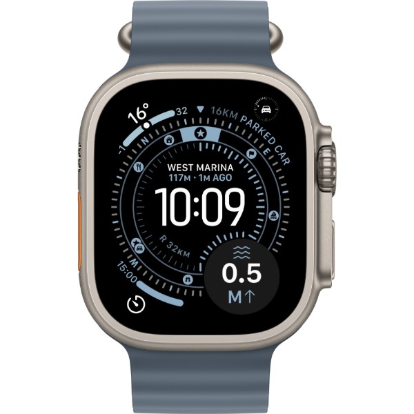 Фото - Смарт-часы Apple Watch Ultra 3 GPS + eSIM 49mm Natural Titanium Case with Anchor Blue Ocean Band