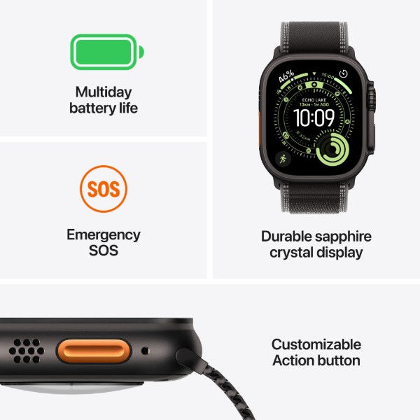 Фото - Смарт-часы Apple Watch Ultra 3 GPS + eSIM 49mm Natural Titanium Case with Anchor Blue Ocean Band
