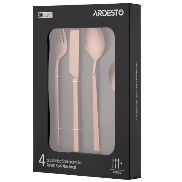 Фото - Набор столовых приборов ARDESTO Black Mars Favola 4 пр. (AR0704FSC)