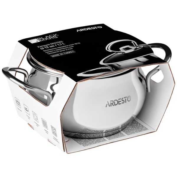 Фото - Кастрюля ARDESTO Black Mars  1.1 л (AR0706S)