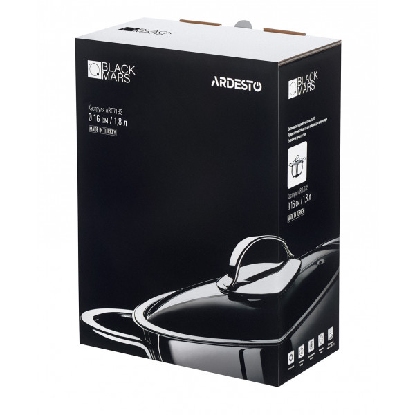 Фото - Каструля Ardesto Black Mars 1.8 л (AR0718S)