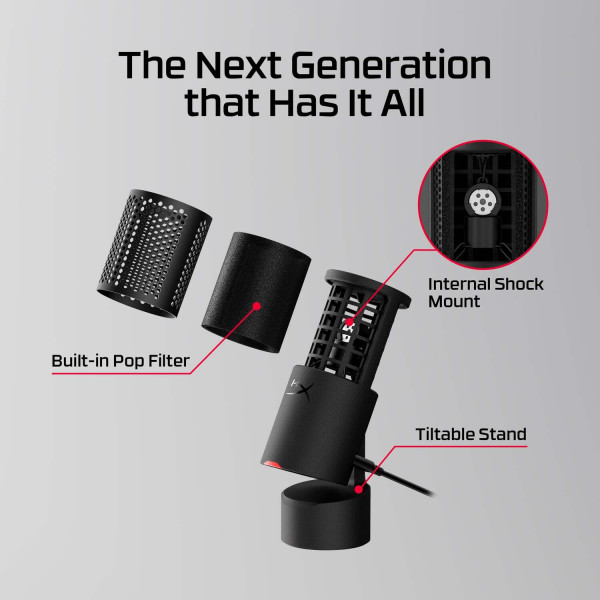 Фото - Мікрофон до комп'ютера HyperX SoloCast 2 Black (AR0A0AA)