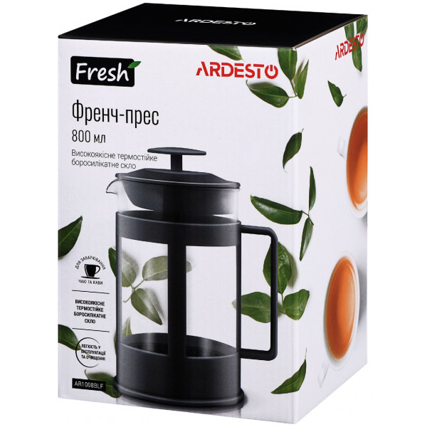 Фото - Френч-прес Ardesto Fresh 800 мл Black (AR1008BLF)