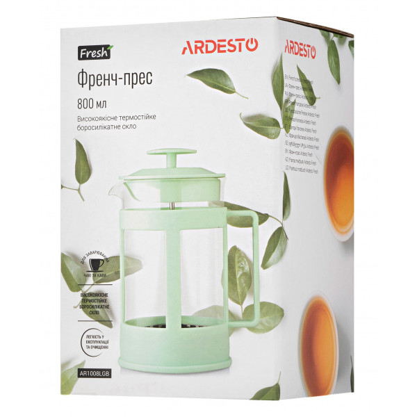 Фото - Френч-прес ARDESTO Fresh 800 мл Light
Green
(AR1008LGB)