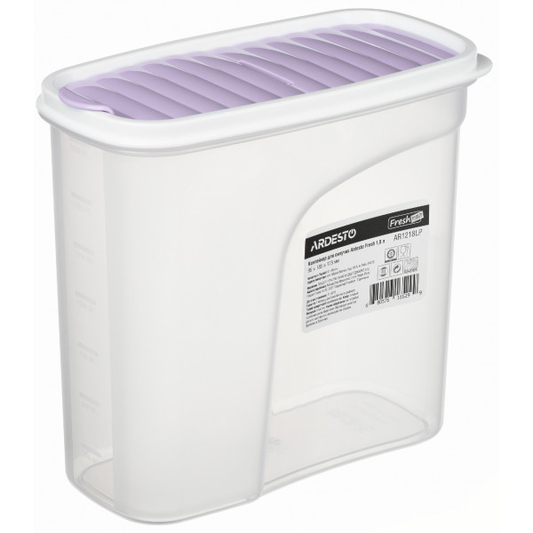 Фото - Ємність для сипучих Ardesto Fresh Lilac 1.8 л (AR1218LP)