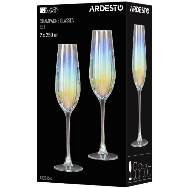 Фото - Набор бокалов ARDESTO Black Mars Zenith 250 мл 2 шт. (AR2625EL)