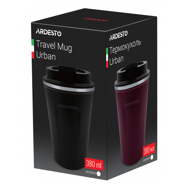 Фото - Термокружка Ardesto Urban 380 мл Black (AR2638CMB)