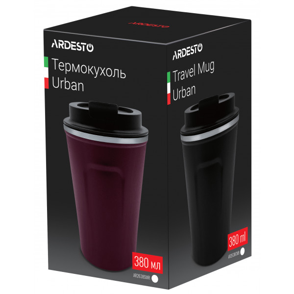 Фото - Термокружка Ardesto Urban 380 мл Red (AR2638SMR)