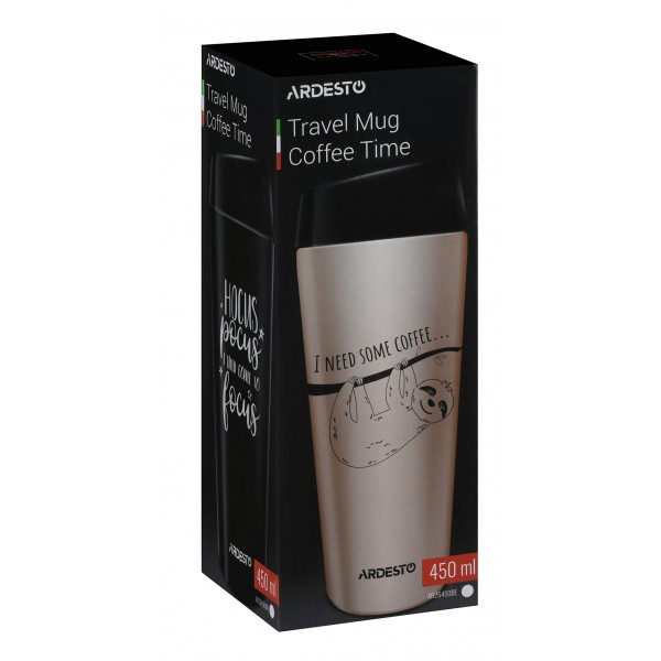 Фото - Термочашка ARDESTO Coffee time Bradypus, 450 мл (AR2645DBE)