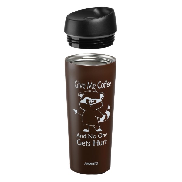 Фото - Термочашка ARDESTO Coffee Time Raccoon 450 мл (AR2645DML)