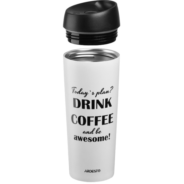 Фото - Термокружка ARDESTO Coffee Time Awesome 450 мл (AR2645DMW)