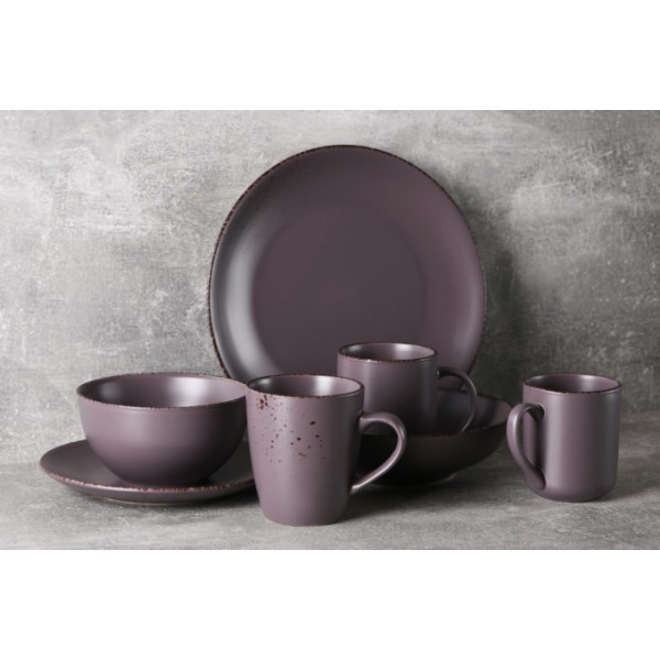 Фото - Тарілка десертна Ardesto Lucca 19 см Grey Brown (AR2919GMC)