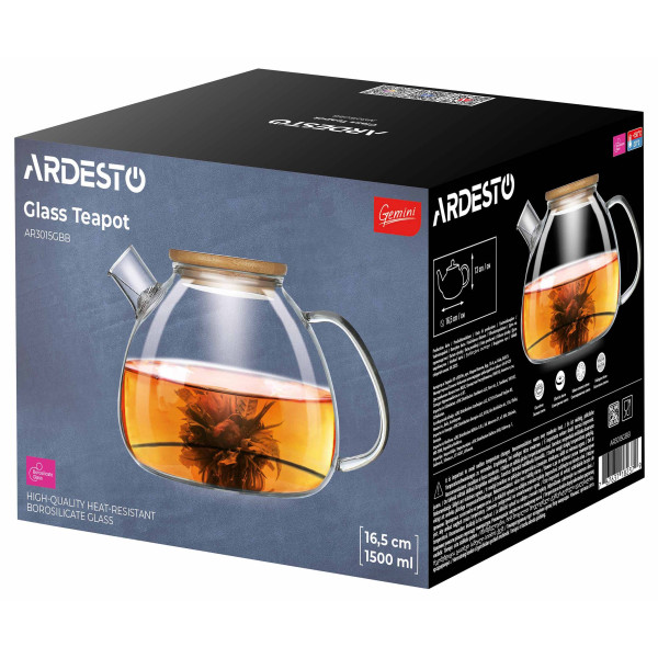 Фото - Чайник заварювальний Ardesto Gemini Bubble 1500 мл (AR3015GBB)