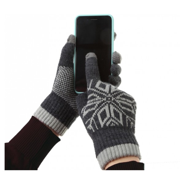 Фото - Перчатки для сенсорных экранов Armorstandart Touch Gloves Snowflake з орнаментом Light Grey (ARM59995)