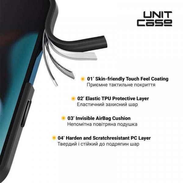 Фото - Чохол для смартфону Armorstandart Unit for Apple iPhone 14 Pro Black (ARM62481)