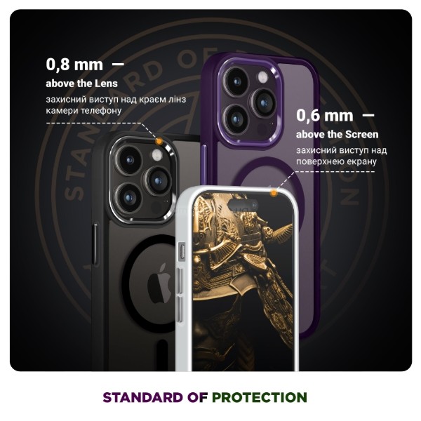 Фото - Чохол для смартфону Armorstandart Unit MagSafe for Apple iPhone 14 Pro Matte Clear Silver (ARM70437)
