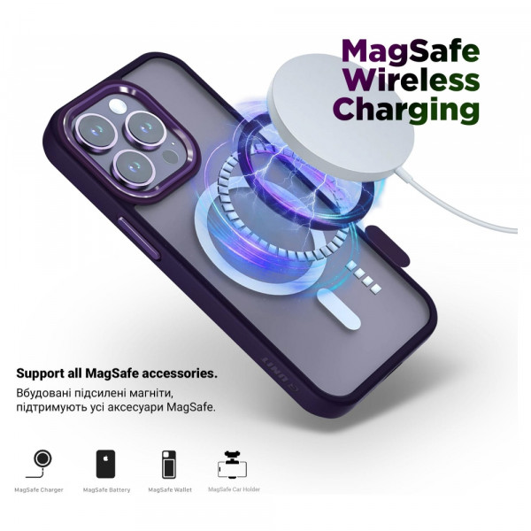 Фото - Чохол для смартфону
 Armorstandart Unit MagSafe for Apple iPhone 13 Pro Purple (ARM75200)