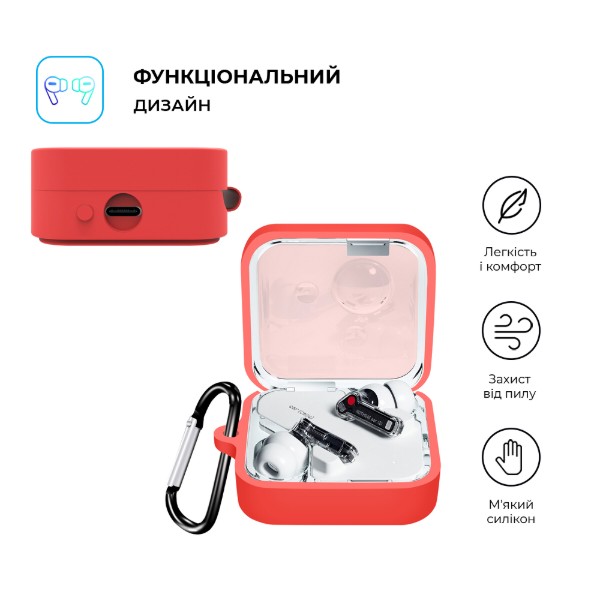 Фото - Чехол для наушников Armorstandart Hang Case for Nothing Ear (2) Red (ARM75398)