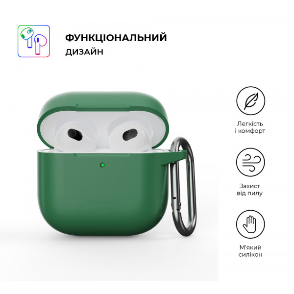 Фото - Чохол для навушників Armorstandart Hang Case for Apple AirPods 4 Needle Green (ARM81289)
