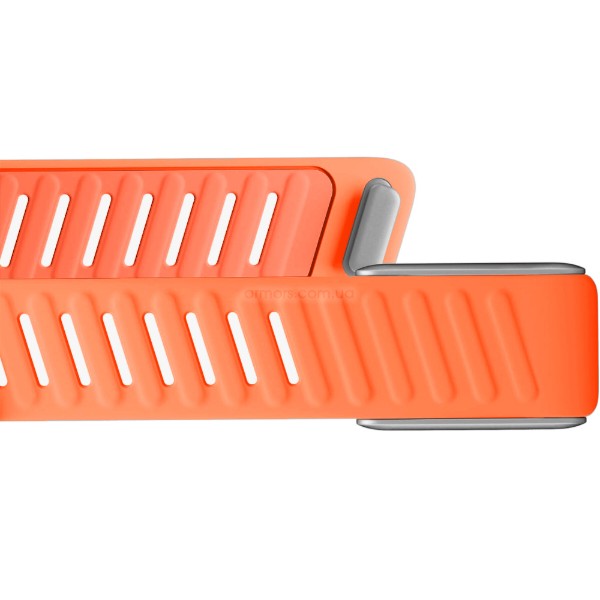 Фото - Ремешок для фитнес-браслета Armorstandart Silicone Tech for Whoop 5.0 / MG Orange with Silver (ARM90099)