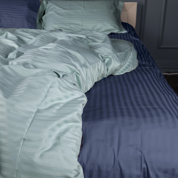 Фото - Комплект постільної білизни дитячий MirSon Satin Stripe 30-0020 + 30-0015 Arabaji 110х140 (2200005247563)