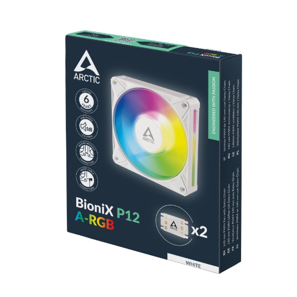 Фото - Корпусний вентилятор ARCTIC 140MM BioniX P14 A-RGB WHT (ACFAN00340A)