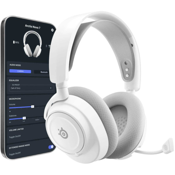 Фото - Гарнитура беспроводная игровая SteelSeries Arctis Nova 7P Gen 2 Wireless White (61745)