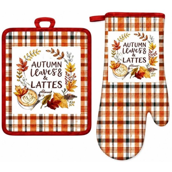 Фото - Набор прихваток ARDESTO Autumn leaves 18х20 см, 18х30 см коричневый (ART14MN)