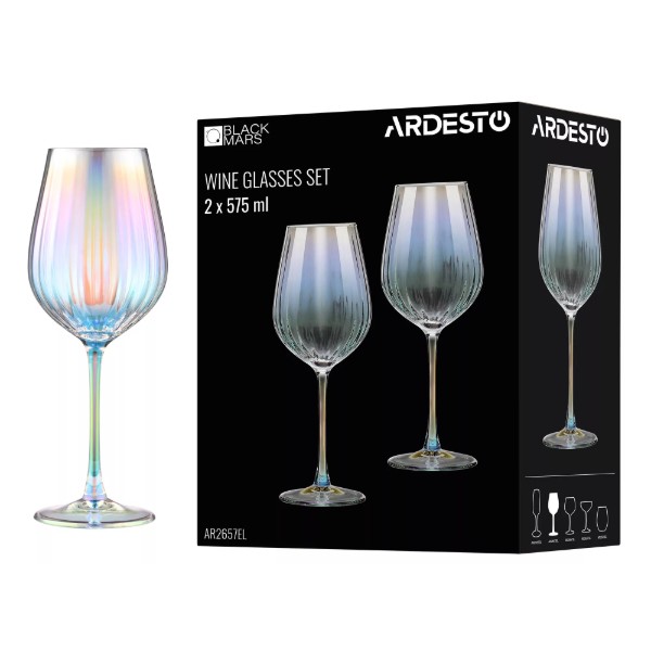 Фото - Набір келихів ARDESTO Black Mars Zenith 575 мл 2 шт. (AR2657EL)