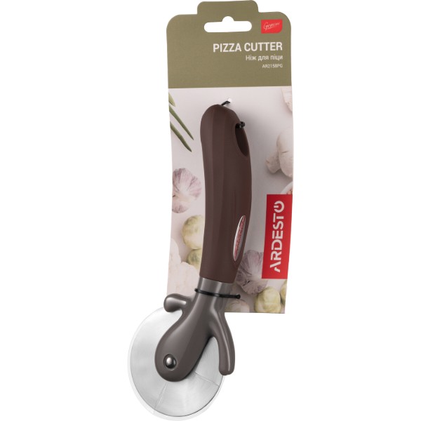 Фото - Ніж для піци ARDESTO Gemini 20 см Gray/Brown (AR2158PG)