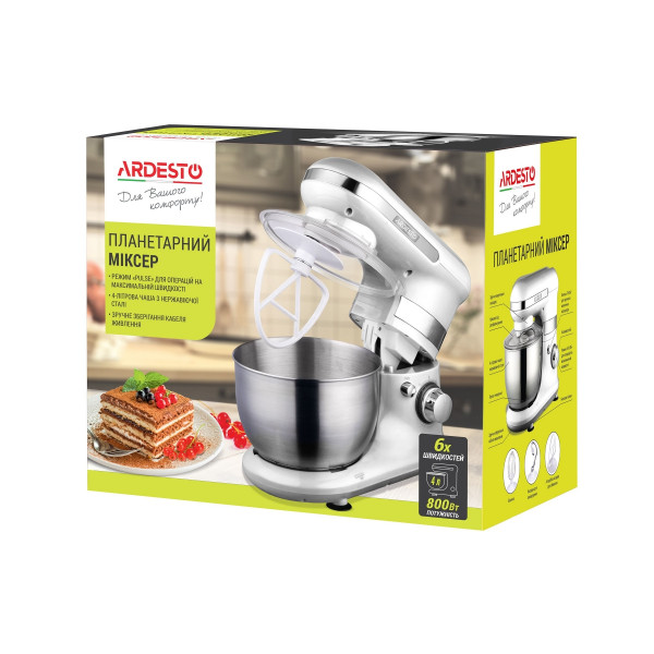 Фото - Уценка - Планетарный миксер Ardesto KSTM-8040 White