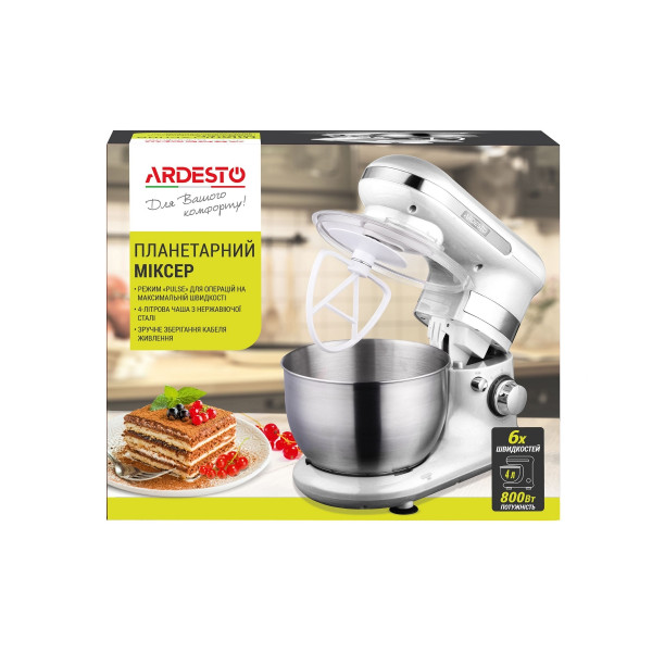 Фото - Уценка - Планетарный миксер Ardesto KSTM-8040 White