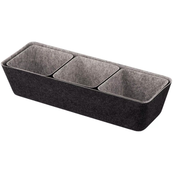 Фото - Набор корзин для хранения ARDESTO Prestigio 38.5x13.5x9cm/12x12x8.5 см 4 пр. Gray (ARHH5101FG)