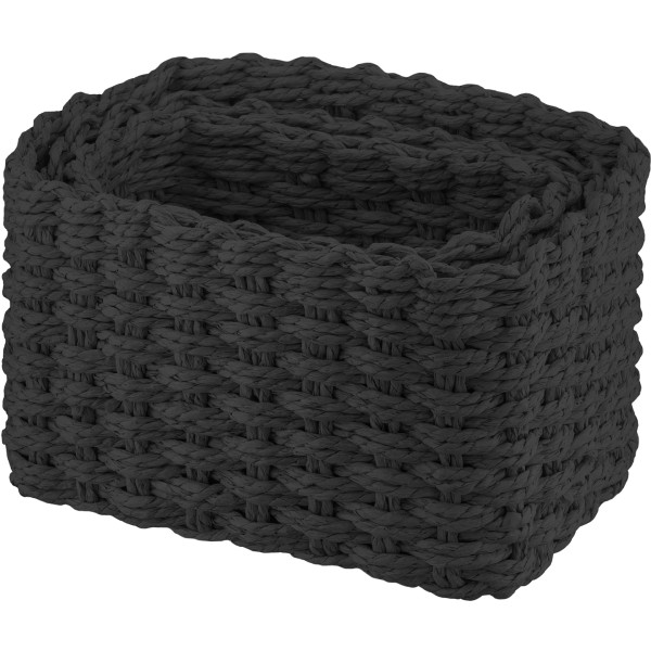 Фото - Набір корзин для зберігання Ardesto Prestigio 3.3/2.2/1.4 л 3 пр. Чорний (ARHC2505BL)